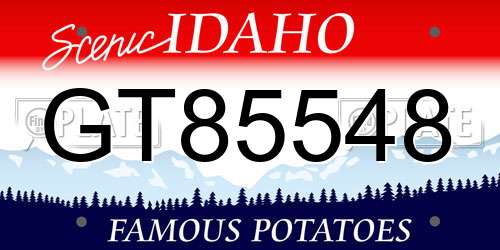GT85548 Idaho License Plate