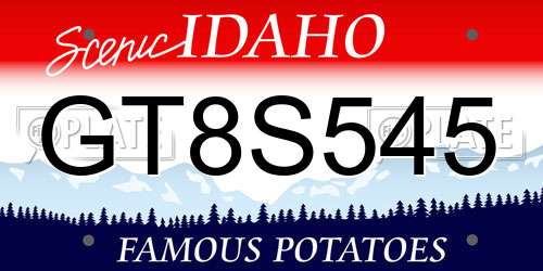 GT8S545 Idaho License Plate