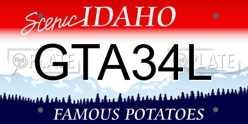 GTA34L Idaho License Plate