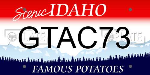 GTAC73 Idaho License Plate