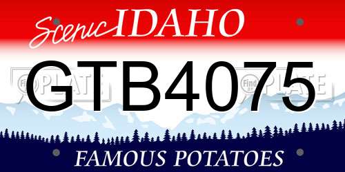 GTB4075 Idaho License Plate