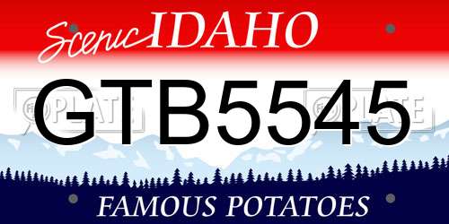 GTB5545 Idaho License Plate