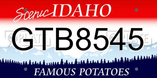 GTB8545 Idaho License Plate