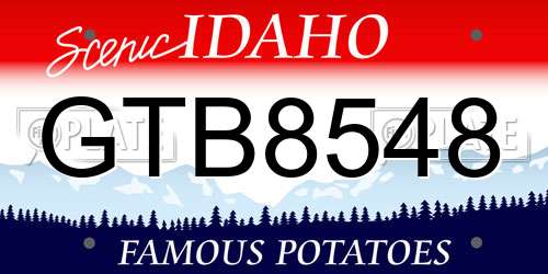 GTB8548 Idaho License Plate