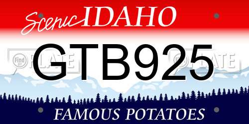 GTB925 Idaho License Plate