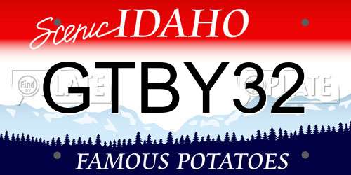 GTBY32 Idaho License Plate