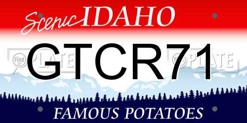 GTCR71 Idaho License Plate