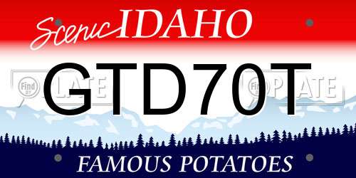 GTD70T Idaho License Plate