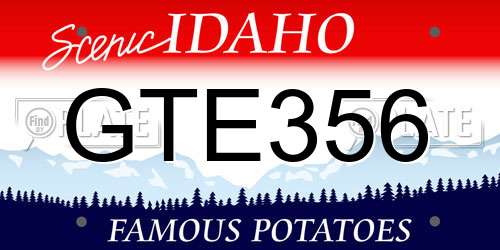 GTE356 Idaho License Plate