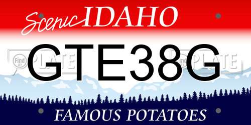 GTE38G Idaho License Plate
