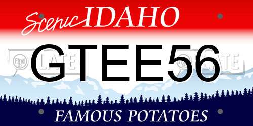 GTEE56 Idaho License Plate