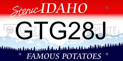 GTG28J Idaho License Plate