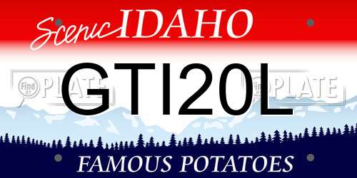 GTI20L Idaho License Plate