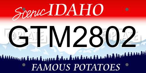 GTM2802 Idaho License Plate