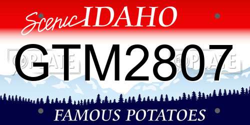 GTM2807 Idaho License Plate