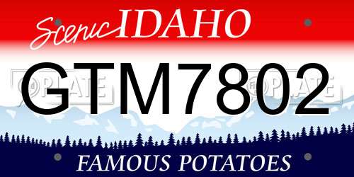 GTM7802 Idaho License Plate
