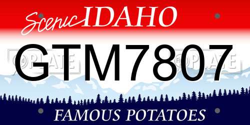 GTM7807 Idaho License Plate