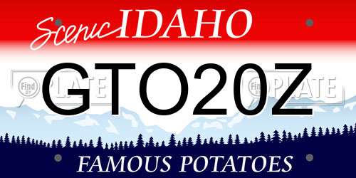 GTO20Z Idaho License Plate