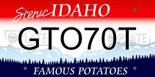 GTO70T Idaho License Plate