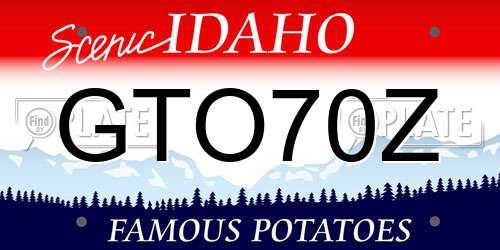 GTO70Z Idaho License Plate