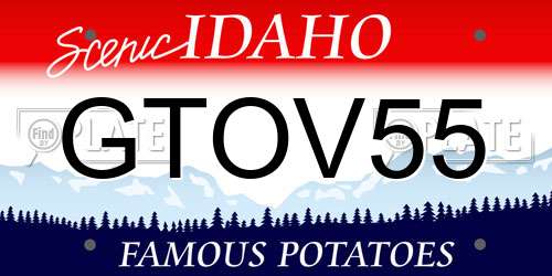GTOV55 Idaho License Plate