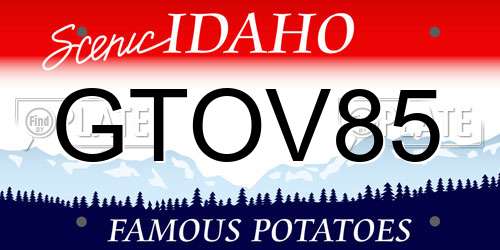 GTOV85 Idaho License Plate