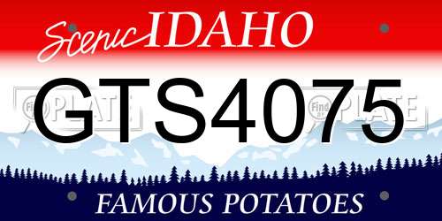 GTS4075 Idaho License Plate