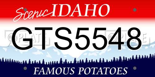 GTS5548 Idaho License Plate