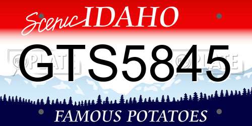 GTS5845 Idaho License Plate