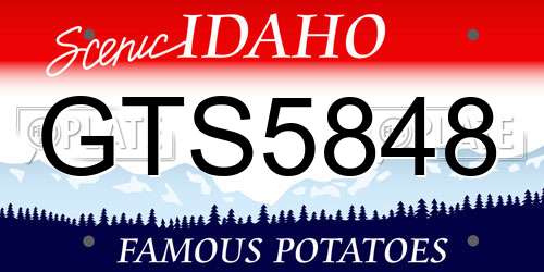 GTS5848 Idaho License Plate