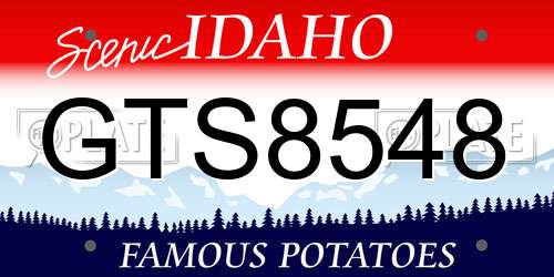 GTS8548 Idaho License Plate