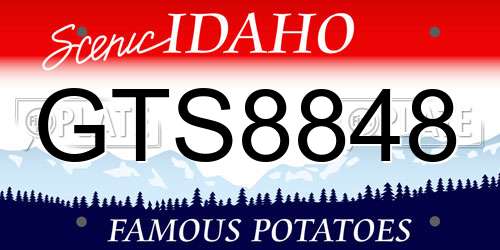 GTS8848 Idaho License Plate