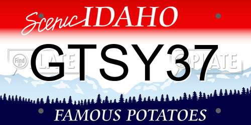 GTSY37 Idaho License Plate