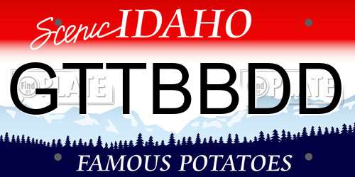 GTTBBDD Idaho License Plate