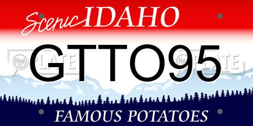 GTTO95 Idaho License Plate