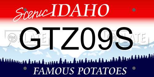 GTZ09S Idaho License Plate