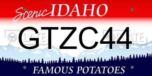 GTZC44 Idaho License Plate