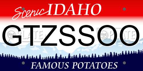 GTZSSOO Idaho License Plate