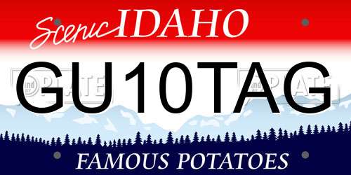 GU10TAG Idaho License Plate