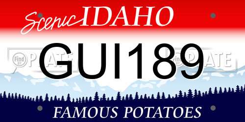 GUI189 Idaho License Plate