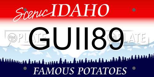 GUII89 Idaho License Plate