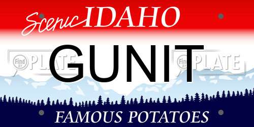 GUNIT Idaho License Plate
