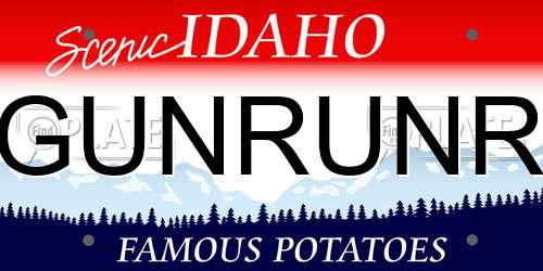GUNRUNR Idaho License Plate