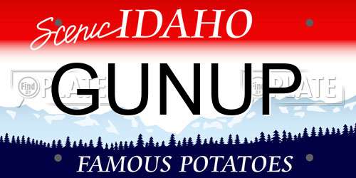 GUNUP Idaho License Plate