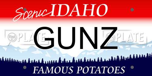 GUNZ Idaho License Plate