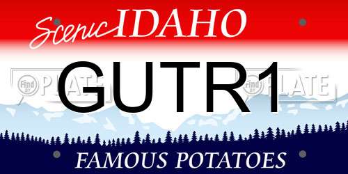 GUTR1 Idaho License Plate