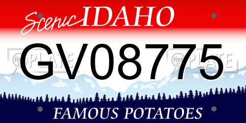 GV08775 Idaho License Plate