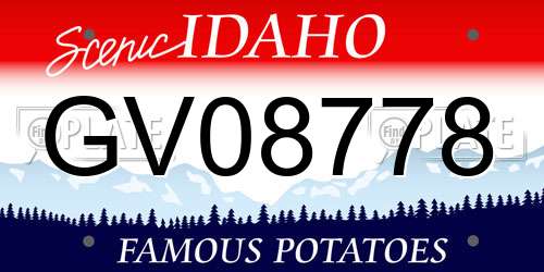 GV08778 Idaho License Plate