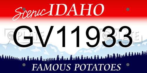 GV11933 Idaho License Plate