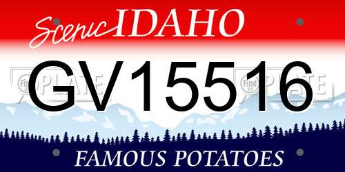 GV15516 Idaho License Plate